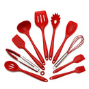 Conjunto de utensílios de cozinha de silicone antiaderente